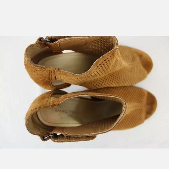 Marc Fisher Demika Perforated Cognac Suede Womens - Picture 6 of 6
